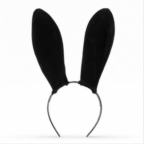 NIYANGLE Costume Cute Hairband with Black Rabbit Ears for Stage Performance 1Pcs