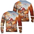 thumbnail image 3 of Thanksgiving Manx Pilgrim Grateful, Thankful, Blessed Fall Welcome All Over Print 3D Sweatshirt Unisex Merch Cat Lover Kitten Owner Gifts - 00021, 3 of 6