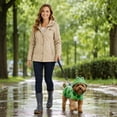 thumbnail image 6 of Frog Style Dog Raincoat with Hood and Leash Opening,Waterproof Reflective Pet Rain Jacket,Adjustable Lightweight Puppy Rain Gear,Green, 6 of 6