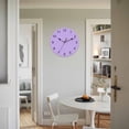 thumbnail image 4 of Wall Clock Lavender Purple Clocks PVC Silent Non-Ticking Battery Operated Decorative Simple Style Round Clock for Home Living Room Kitchen Bedroom Office School Wall Decor 10 Inch, 4 of 9