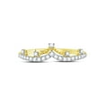 thumbnail image 2 of FB Jewels 10kt Yellow Gold Womens Round Diamond Crown Tiara Fashion Band Ring 1/5 Cttw Size 8, 2 of 4
