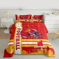thumbnail image 2 of jejeloiu Rugby Game Loves Bedding Comforter Set,Football Gamer Twin Comforter Sets,Orange Red Bedding Set For Boys Teens,Super Cozy Room Decor Reversible,2 Pieces, 2 of 8