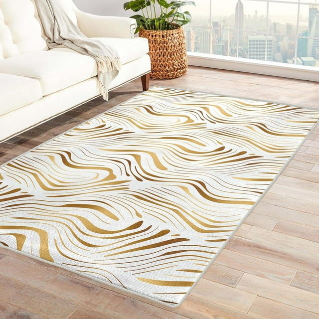 2x3 Rugs Abstract Area Rug, Modern Carpet for Living Room Bedroom Entryway Geometric Patterned Indoor Home Decor, Non Slip Soft & Low Pile Small Washable Rug ZH&207