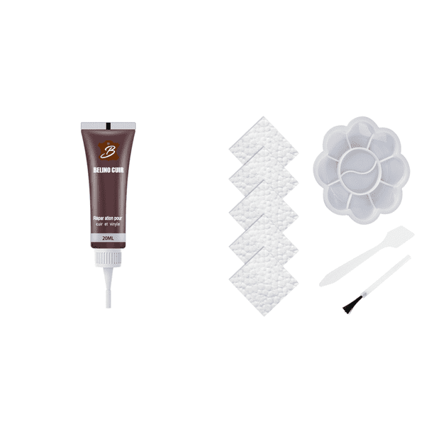 Gel Reparación Cuero para Asiento Coche Pasta Arañazos Con Orificio Sofá 20ml (marrón)