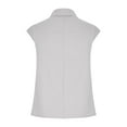 thumbnail image 3 of Cotton Linen Tank Top for Women Summer Plain V Neck Vest Casual Sleeveless Shirts Tunic Tops Comfortable Basic Tees Turn-Down Collar Loose Blouse Solid Color Pullover Top, 3 of 6
