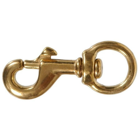 

27AI 3/4 In. X 3-1/8 In. Round Swivel Eye Solid Brass Bolt Snap Pack Of 08