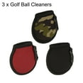 thumbnail image 3 of Uxcell Portable Pocket Washer Bag with Clips Golf Ball Cleaners Red Black Green 3 Pack, 3 of 5