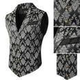 thumbnail image 7 of Mens Retro Suit Waistcoat Formal Gothic Steampunk Victorian Single Breasted Vest, 7 of 7