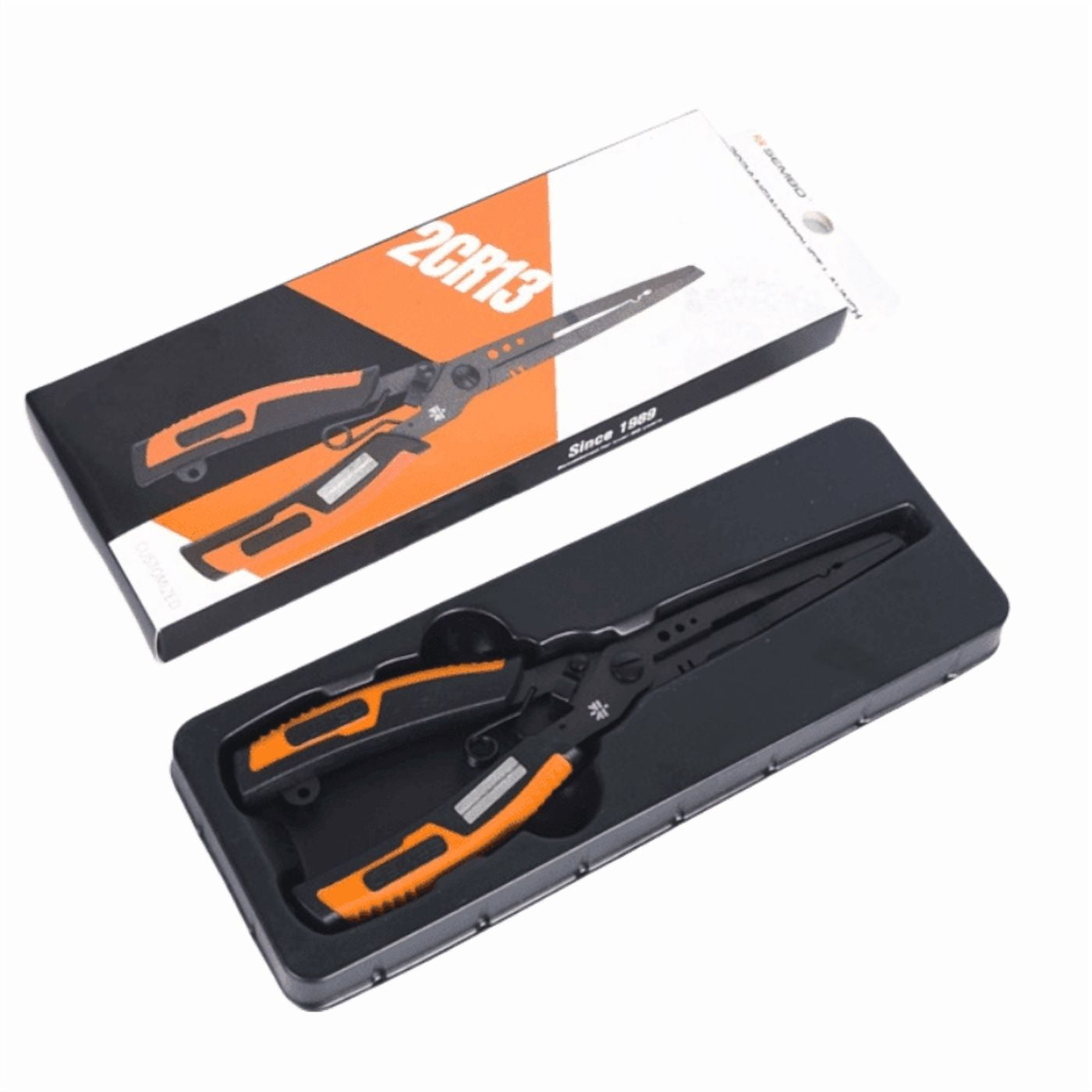 Luya Extended Multifunctional Fishing Pliers with Scissors, Long Nose Hook Remover, Line Cutter and Fish Control Tool - 1-Piece Set