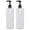 As Shown, variant on Monyance Lotion Bottle 2Pcs 500ml Refillable Pump Bottles for Shampoo & Body Wash(2.56X2.56X8.27Inches)