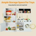 thumbnail image 3 of AILEEKISS Wood Kids Play Kitchen, Pretend Kitchen Playset for Children Age 3 Years up, White, 3 of 14
