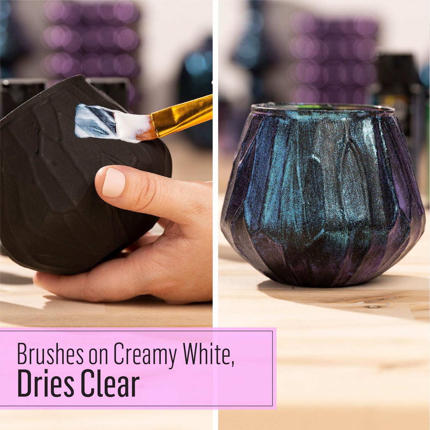 Glaçure fini brillant FolkArt Dragonfly Violet - Bleu - Vert Peinture Glaçure Libellule