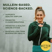 Betterbrand Mullein Chewable Gummies for Lung Cleanse and Detox, Respiratory Health Supplement, 1000mg Mullein extract per serving, 60 Gummies - 30 Day Supply - Pear Flavored