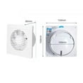 4 Inch Exhaust Fan with Check Valve, 18W Throughwall Extractor