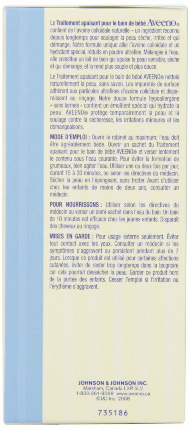 4 Pack Aveeno Baby Eczema Therapy Soothing Baby Bath Treatment, 5 Count-3.75oz