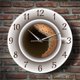 thumbnail image 3 of Reloj de cuarzo simple y silencioso de estilo moderno con diseño de taza de café y fondo for decoración del hogar., 3 of 6