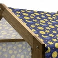 thumbnail image 4 of Cartoon Pet House, Funny Night Sky Chipper Moons and Stars Sleeping Time Abstract Cartoon, Outdoor & Indoor Portable Dog Kennel with Pillow and Cover, 5 Sizes, Navy Blue Orange Yellow, by Ambesonne, 4 of 4