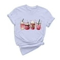 thumbnail image 2 of Meichang T-Shirts de la Saint-Valentin pour Femmes Mignons Cœur Graphique T-Shirts Manches Courtes Col Rond Cadeau de Saint-Valentin Tee Décontracté Cœurs Hauts, 2 of 6