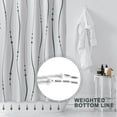 thumbnail image 2 of Grey Blue and White Striped Fabric Bathroom Shower Curtains Sets with Hooks 72 x 72 Inches, Waterproof Shower Curtain with Weighted Hem,Bath Accessories Machine Washable, 2 of 6