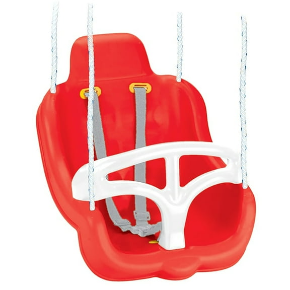Dolu: Smart Swing - Red & White - Harness & Control Arm, Multiple Configurations, Indoor & Outdoor, Safety Lock, 120lb Max Cap, Toddlers & Kids Age 1