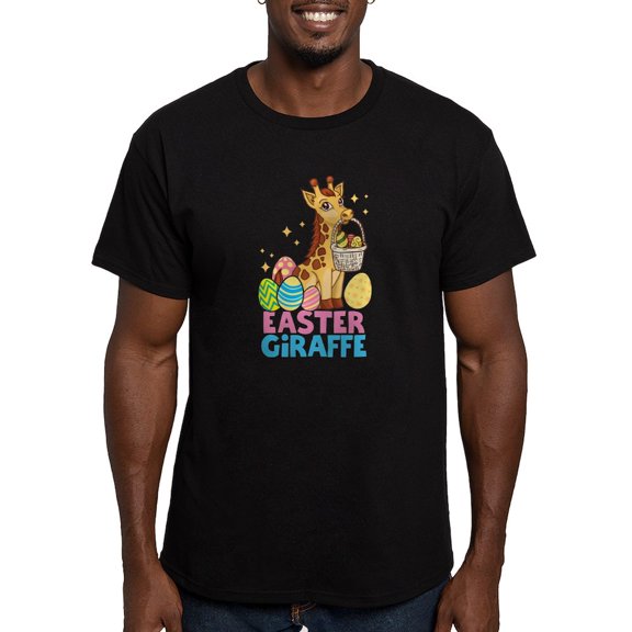 CafePress - Cute Giraffee Easter Egg Basket Boys Girls T Shirt - Men's Fitted T-Shirt