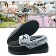 thumbnail image 6 of DL Womens Fuzzy Warm Moccasin Slippers Memory Foam Soft Fluffy Winter House Shoes Slippers, 6 of 6