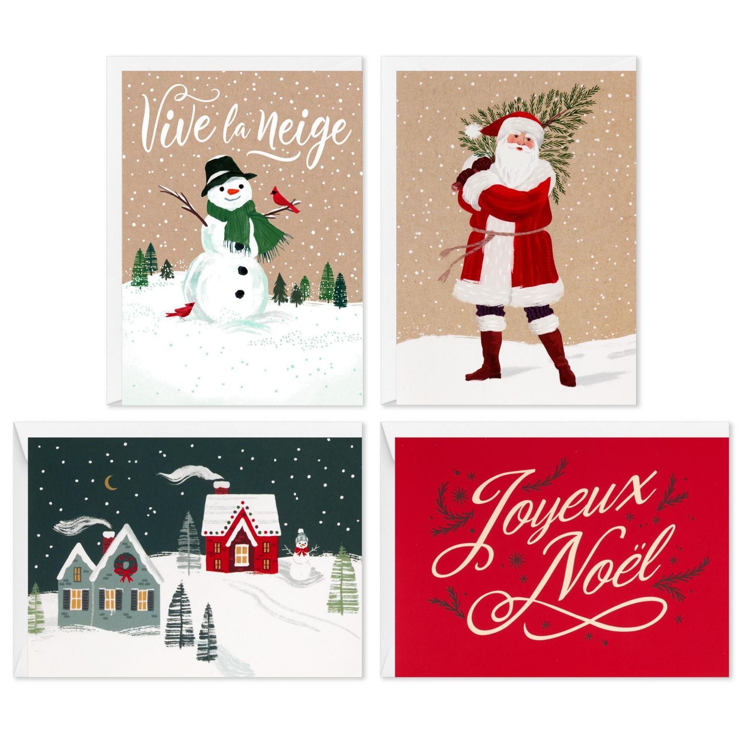 Image Arts Assorted French-Language Boxed Christmas Cards (Winter Wonder), 20 ct.