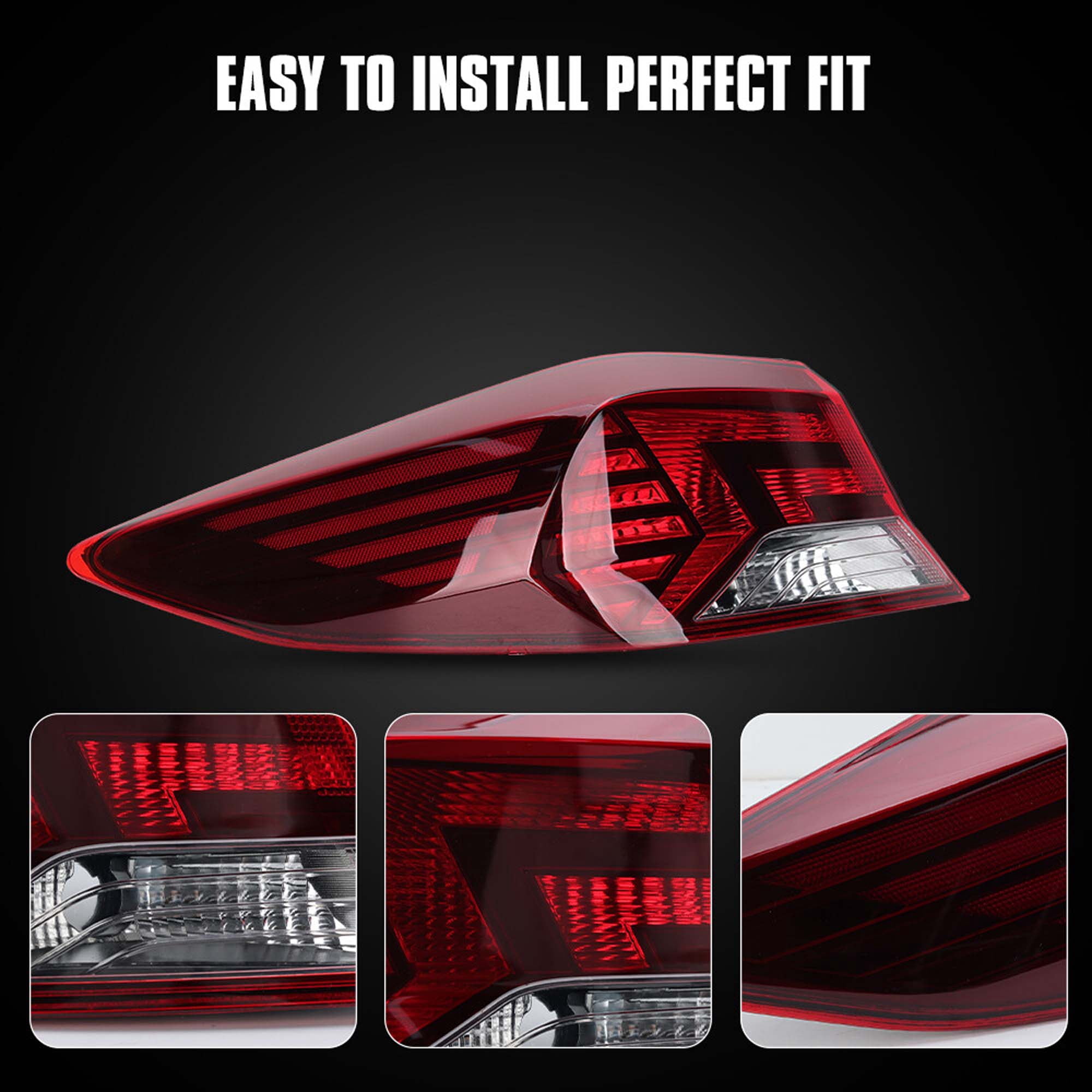 MZORANGE For 2019-2020 Hyundai Elantra Tail Light Outer Rear Lamp Brake Stop Left Side