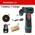thumbnail image 2 of 12V Mini Cordless Angle Grinder-Brushless Lithium-Ion Grinding Polishing Tool, Compact&Lightweight for Detailed Work in Metal, Wood, DIY, 2 of 6