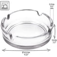 thumbnail image 5 of 4x Glass Ashtray-transparent Glass Ashtray For Cigarette Ashtrays For Private, 5 of 5