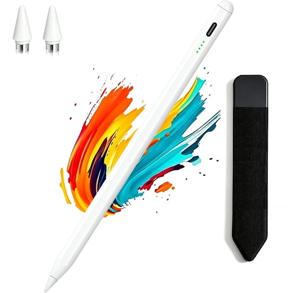 Stylus Pen for iPad air 4, Fast Charge, Palm Rejection, Tilt Sensitivity for iPad 2018-2025, iPad 11/10/9/8/7/6, iPad Mini 7/6/5-White