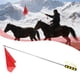 thumbnail image 4 of Bandera de caballo retráctil, equipo de entrenamiento, herramienta de equitación de colores vivos para equitación Mango amarillo, 4 of 9