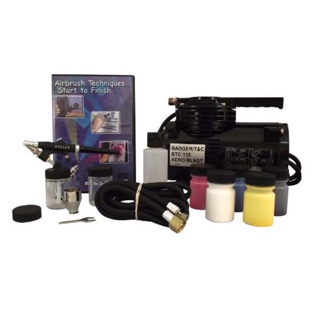 Badger AirBrush Co. 350 Airbrush Starter Set with BTC 110 Compressor