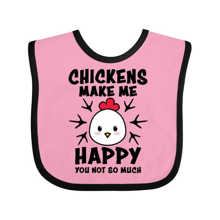

Inktastic Chickens Make Me Happy You Not So Much Gift Baby Boy or Baby Girl Bib