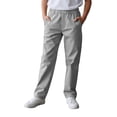thumbnail image 2 of Fozruso Boys School Khaki Pants With Pockets Elastic Waist Casual Long Pants For Kids Comfortable Summer School Pants Sizes 6-7 Years(Gray), 2 of 7