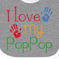 thumbnail image 4 of Inktastic Poppop Grandkids Handprints Boys or Girls Baby Bib, 4 of 4