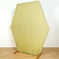 thumbnail image 3 of BalsaCircle 8 feet Champagne Metallic Glittered Spandex Hexagon Backdrop Stand Cover Wedding Party Decorations, 3 of 7