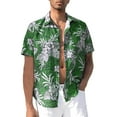 thumbnail image 3 of Awdenio Mens Shirts Striped Casual Short Sleeve Button Down Summer Beach Shirt Tropical Hawaiian Shirts, 3 of 3