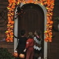 thumbnail image 4 of 2-Pack Artificial Maple Leaf Fall Garland - Autumn Hanging Vine Decor for Thanksgiving, Wedding Parties, and Christmas Seasonal Home Decor,Orange, 4 of 7