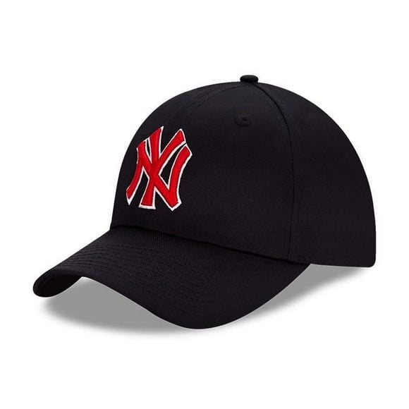 Gorra MLB New York Yankees Unitalla Visera Curva Negro con Logo Rojo