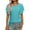 Sky Blue, variant on Women's Summer Floral Cutout Ruffle Sleeve T-Shirt Casual Loose Fit Blouse Top Comfortable Lightweight Fashion Tee