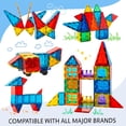 thumbnail image 4 of SUNNY AUNTIE Magnetic Tiles 180 PCS XL Set with Storage Bag – Magnetic Building Tiles for Kids Ages 3-8, STEM Magnet Construction Toy for Boys & Girls, 4 of 6