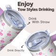 thumbnail image 4 of 20OZ Flamingo Cup with Handle Durable Travel Mug Great Gifts for Women Flamingo Lovers Ideal for Birthday Christmas Events Office Commute Home, 4 of 6