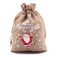 thumbnail image 3 of 5 unids/lote bolsas de Yute Natural de Navidad 10x14 13x18cm bolsa de regalo de dulces de Navidad bolsas con cordón bonita pulsera bolsas de embalaje de joyería, 3 of 3