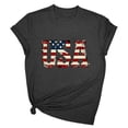 thumbnail image 3 of Mifsaly 4Th of July Shirts Women Crew Neck Short Sleeve Cotton T Shirts Usa Graphic Summer Independence Day Tops Loose Fit Breathable Patriotic Tshirt XXL, 3 of 3