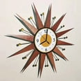 thumbnail image 6 of Sunburst Wall Clock Silent Non-Ticking Mid-Century Modern Decorative Wall Clock Retro Starburst Hanging Clock for Living Room Bedroom Office, 6 of 8