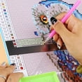 thumbnail image 7 of 1 Set 2 Pieces Square and Round Diamond Drawing Ruler Tool with 2 Diamond Drawing Fix Tools for Full Drill and Partial Drill, 7 of 7