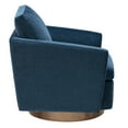 thumbnail image 4 of CHITA Modern Fabric Swivel Accent Chairs with Foam Cushion&Wood Base, Living Room Armchairs, Blue, 4 of 8