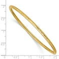 thumbnail image 2 of Beautiful 14k 3mm Diamond-cut Tube Slip-on Bangle, 2 of 2