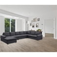 thumbnail image 2 of Tifton Modular Sectional Sofa with Reversible Chaise in Dark Gray Linen, 2 of 5